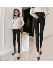 1662  stretch bawełna Skinny Legging 2019 moda jesień obcisłe spodnie odzież dla ciężarnych brzucha dla kobiet odzież ciążowa