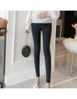 1662  stretch bawełna Skinny Legging 2019 moda jesień obcisłe spodnie odzież dla ciężarnych brzucha dla kobiet odzież ciążowa