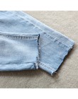 632  jasnoniebieski dziura Denim jeansy ciążowe spodnie 2017 wiosna lato odzież dla ciężarnych kobiet ciąży brzuch brzucha spod