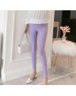 1662  stretch bawełna Skinny Legging 2019 moda jesień obcisłe spodnie odzież dla ciężarnych brzucha dla kobiet odzież ciążowa