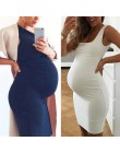 Lato 2019 dla kobiet w ciąży sukienka luźna bez rękawów O Neck ciąża mama Vestidos sukienka dla kobiet w ciąży karmienie piersią