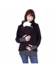 Nosidełko kangura bluza z kapturem zima macierzyński bluza z kapturem odzież wierzchnia kurtka płaszcz dla kobiet w ciąży noszen