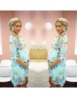 MUQGEW kobiet w ciąży odzież dla ciężarnych pielęgniarstwo koszula nocna ciąża Floral sukienka z nadrukiem ubrania vestido