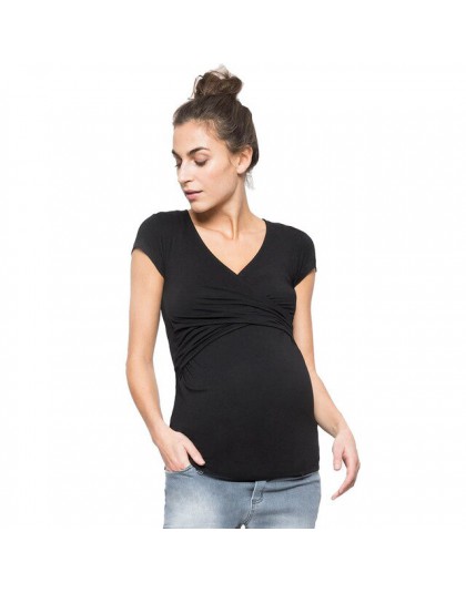 Odzież ciążowa t koszula kobiety stałe w ciąży karmienie piersią macierzyński koszulki wielofunkcyjna bluzka koszulka dla kobiet