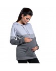 Więcej funkcji karmienie piersią odzież karmienia piersią kobieta z długim rękawem Top pielęgniarstwo ubrania w ciąży ciąża t sh