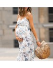 Vêtement femme 2019 kobiety bez rękawów procy ciążowe sukienka ciążowa ubrania kwiatowy Print Sundress Sexy plaża ropa de mujer