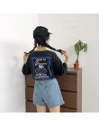 Koreański moda lato T koszula kobiety list druku luźne casual harajuku koszulka z krótkim rękawem żółty tshirt topy w dużych roz