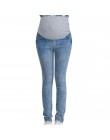 Jeansy ciążowe dla kobiet w ciąży ciąża Denim spodnie zimowe zagęścić spodnie odzież ciążowa długim Prop brzuch spodnie Legging