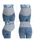 Jeansy ciążowe dla kobiet w ciąży ciąża Denim spodnie zimowe zagęścić spodnie odzież ciążowa długim Prop brzuch spodnie Legging