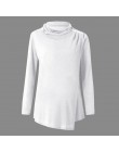 ARLONEET karmienie piersią karmienie piersią ubrania ciążowe suknia z długim rękawem osłona szyi boczna otwórz topy T-shirt g050