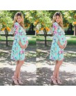 Kobiet w ciąży lato sukienka do karmienia piersią ubrania dla kobiet w ciąży pielęgniarstwo koszula nocna ciąża Floral sukienka 