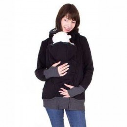 Zima tata i mama nosidełko bluzy O-Neck macierzyństwo dziecko bluzy w ciąży przyczynowy zamek z kapturem odzieży wierzchniej dla