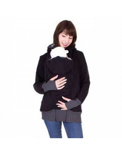 Meternity bluzy z kapturem kangur płaszcz zimowy z kapturem dla kobiety w ciąży dziecko przewoźnika kurtka odzież wierzchnia pła