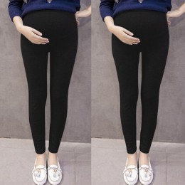 W ciąży spodnie dla kobiet jednolity kolor i cienkie ciążowe spodnie spodnie ubrania jesień zima 2018 spodnie ciążowe L XXL