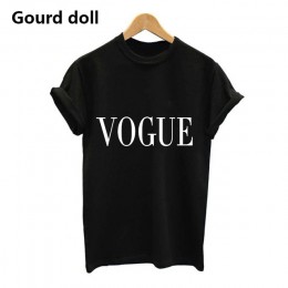 Harajuku mody VOGUE list wydrukowano koszulki damskie topy Tee t shirt kobiet dla kobiet tumblr czarny/biały kawaii krótki z dłu