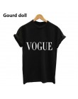 Harajuku mody VOGUE list wydrukowano koszulki damskie topy Tee t shirt kobiet dla kobiet tumblr czarny/biały kawaii krótki z dłu