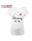 W ciąży T shirt druku mama się ciąży ubrania z krótkim rękawem odzież ciążowa kobiet w ciąży koszulki z krótkim rękawem ciąża Te