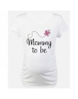 W ciąży T shirt druku mama się ciąży ubrania z krótkim rękawem odzież ciążowa kobiet w ciąży koszulki z krótkim rękawem ciąża Te