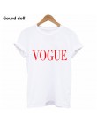 Harajuku mody VOGUE list wydrukowano koszulki damskie topy Tee t shirt kobiet dla kobiet tumblr czarny/biały kawaii krótki z dłu