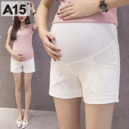 Spodnie ciążowe dla kobiet w ciąży lato ubrania dla kobiet w ciąży spodnie w ciąży Gravida spodenki brzuch matki odzież pielęgni