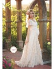 2017 kobiety biała spódnica fotografia rekwizyty koronkowe ubrania ciążowe suknie do sesji zdjęciowych dla kobiet w ciąży odzież