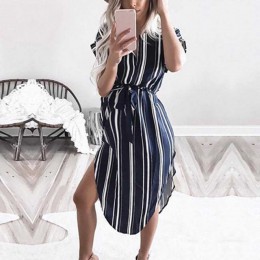 TELOTUNY sukienka ciążowa poliester 2019 moda kobiety ciążowe lato z krótkim rękawem w paski sukienki ciążowe ubrania MARC29