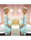 MUQGEW sukienki do sesji zdjęciowej kobiet w ciąży pielęgniarstwo koszula nocna ciąża Floral sukienka z nadrukiem ubrania  y2