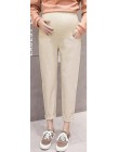 Bawełniane spodnie ciążowe ubrania na co dzień spodnie dla kobiet w ciąży Harem spodnie długie spodnie ciążowe WearClothing wios