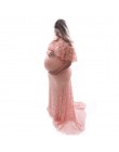 Fotografia rekwizyty sukienka ciążowa do sesji zdjęciowej długa koronkowa sukienka ciążowa fotografia odzież dla kobiet w ciąży