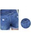 Denimowe fartuchy ciążowe szorty szorty dla kobiet w ciąży ubrania Prop brzuch jeansy ciążowe pończoch usztywnione kombinezony