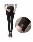 Brzucha Stretch spodnie ciążowe spodnie damskie obcisłe brzuch elastyczny pas macierzyński legginsy w ciąży odzież dla ciężarnyc