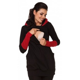 Ciepłe bawełniane damskie bluzy ciążowe pielęgniarstwo Top odzież karmienie piersią bluzy z kapturem dla kobiet w ciąży znosić u