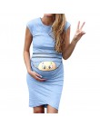 Nowy 2019 druku dziecko w ciąży sukienka ciążowa rekwizyty macierzyński Bodycon Casual Mini sukienka w ciąży odzież dla ciężarny