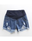 Moda lato spodenki ciążowe stałe ubrania ciążowe spodenki jeansowe elastyczny pas dżinsy krótkie ciąży duży rozmiar