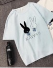 KAWAII druku T koszula kobiety wiosna lato nowy styl krótki rękaw okrągły dekolt kobiety bluzki na co dzień luźne Tshirt kobiet