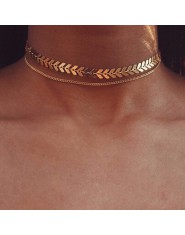 Małe serce Choker naszyjnik dla kobiet złoty i srebrny łańcuszek miłość wisiorek na szyję Delikatny Elegancki