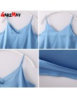 GAREMAY Sexy Silk Top kobiet szczupła Sexy koszulka bez rękawów kobiet podstawowe Camisole Halter Tank Top lato bluzki dla kobie