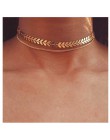 X220 liście łańcuszek cekiny Choker naszyjniki dla kobiet czechy styl biżuteria oświadczenie naszyjniki Party biżuteria najlepsz