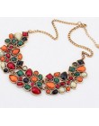 MINHIN nowy popularny 8 kolory Multicolor duży wisior łańcuszek do obojczyka naszyjnik kobiet delikatna biżuteria bankietowa