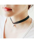 Elastyczne Chokers naszyjniki dla kobiet czarny koronki Hollow kwiat krótkie obojczyka Collares biżuteria Gothic Bijoux Steampun