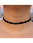 Elastyczne Chokers naszyjniki dla kobiet czarny koronki Hollow kwiat krótkie obojczyka Collares biżuteria Gothic Bijoux Steampun