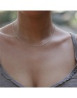 Moda biżuteria śliczne metalowy koralik prosta Choker naszyjnik łańcuch komunikat Boho wisiorki naszyjniki Bijoux kobiet prezent