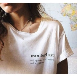 HAHAYULE Wanderlust Cursive koszula estetyczne Tumblr T-shirt śliczne Graphic Tee lato w stylu T Shirt dla kobiet kobieta Sexy t