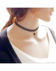 2019 nowy hollow wzory aksamitne Chokers naszyjnik czarny skórzany Rope Chain warstwa choker biżuteria w stylu Vintage dla kobie