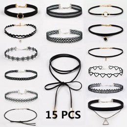 ZIRIS Choker naszyjnik czarne koronkowe aksamitne paski kobieta kołnierz strona biżuteria akcesoria szyi chokers ręcznie naszyjn