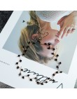 2018 nowości Hot moda czarny kryształ naszyjnik momenty Bijoux prosty krzyż Strand zroszony Chokers naszyjniki kobiety biżuteria