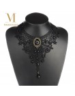 1 PC kobiety czarne koronkowe i koraliki Choker wiktoriański styl Steampunk gotycki kołnierz naszyjnik prezent