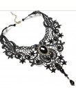 1 PC kobiety czarne koronkowe i koraliki Choker wiktoriański styl Steampunk gotycki kołnierz naszyjnik prezent