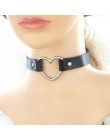 ZOEBER ze stali nierdzewnej serce Chokers naszyjniki urok kobiet chokerTrendy mix kolorowe skórzane klamry pasa dla kobiet maxi 