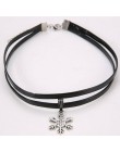 Handmade aksamitne koronki w stylu Vintage Choker naszyjnik dla kobiet kołnierz momenty naszyjnik Stretch Yin Yang jednorożec ur